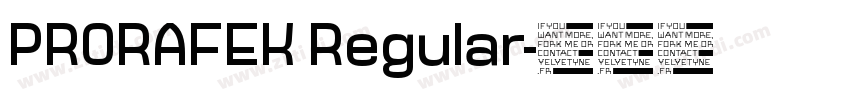 PRORAFEK Regular字体转换